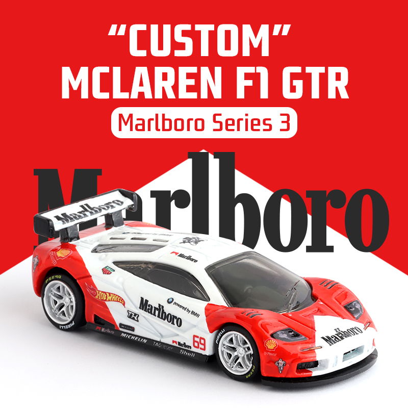 Dr.Z改装Marlboro系列3 Custom风火轮迈凯伦F1 GTR 万宝路经典涂