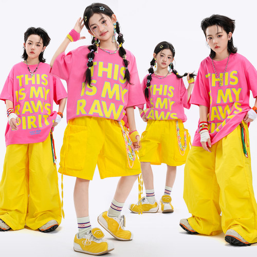 儿童嘻哈hiphop街舞演出服套装