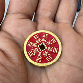 朱砂山鬼花钱单独黄铜山桂花硬币花钱雷公好运连连钱复古钱