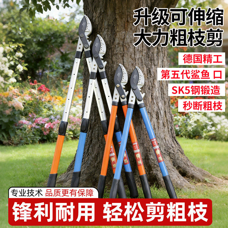 进口粗枝剪齿轮助力粗树专用大剪刀果树花枝园林高枝强力剪树剪子