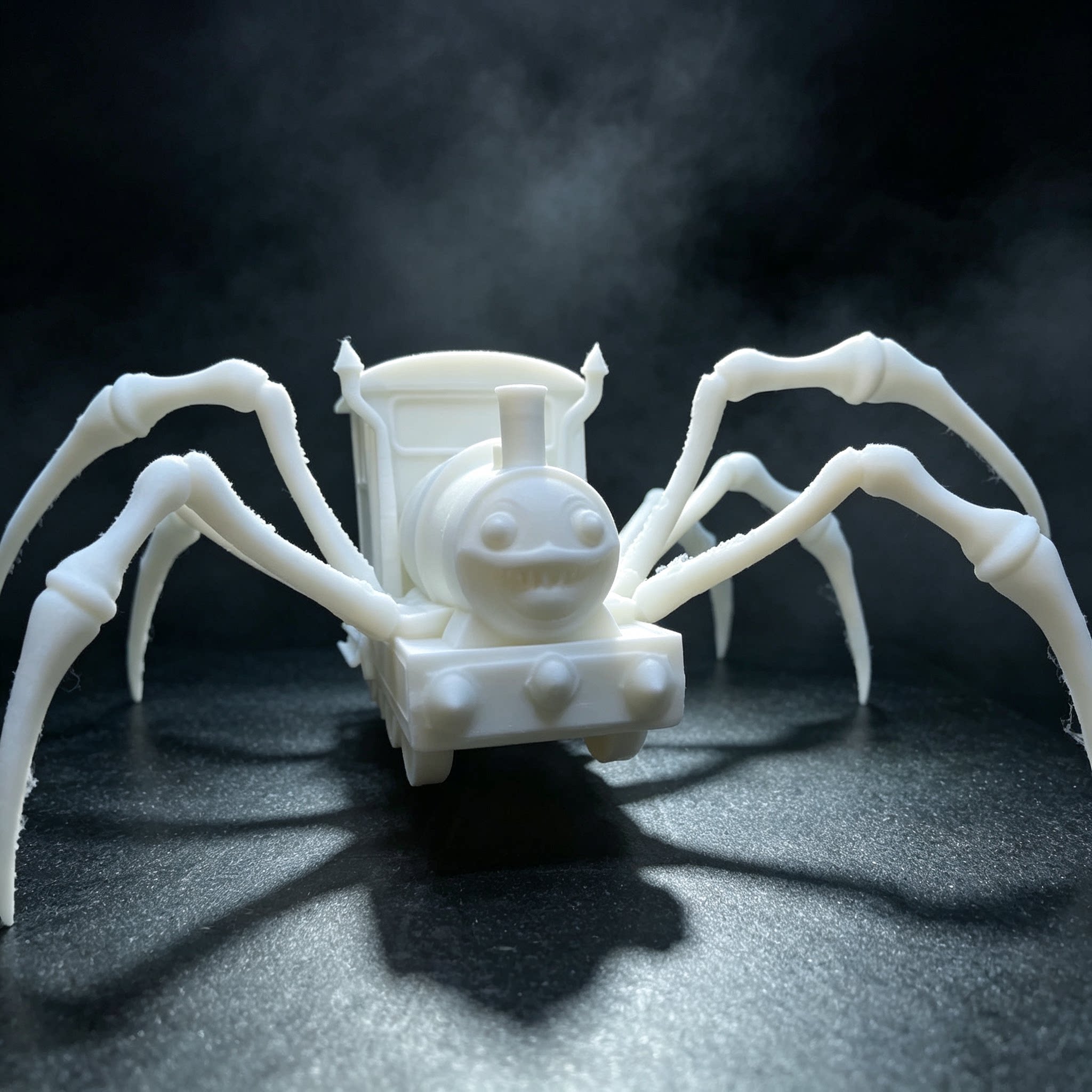 卡通小火车查尔斯3d打印模型手办多关节腿恐怖蜘蛛儿童玩具摆件具
