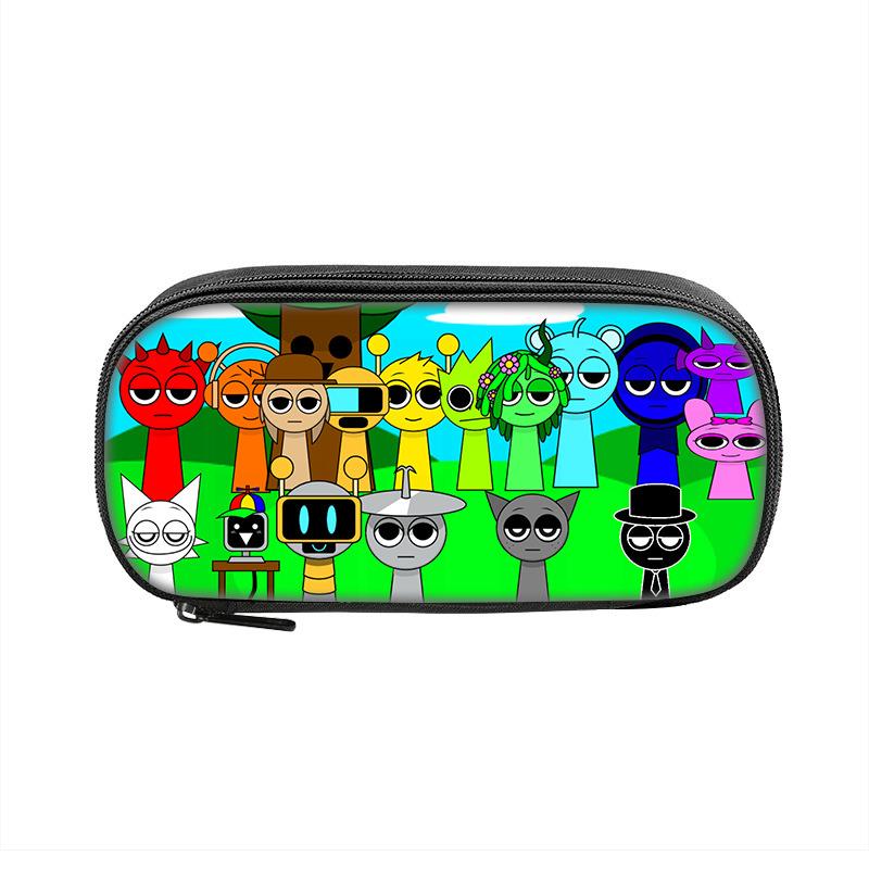 新品节奏盒子印花笔袋 Sprunki音乐游戏中小学生儿童铅笔文具袋