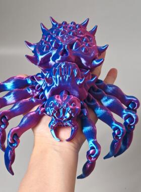 30cm大号3d打印恐怖蜘蛛仿真模型爆骨可动关节儿童桌面潮玩摆件具