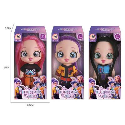 跨境新款DemonHunters洋娃娃挂件可爱猎魔女团鲁米佐伊米拉钥匙扣