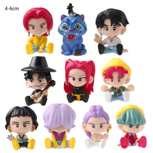 新品kpop猎魔女团超q全家福手办全角色沙加男团老虎喜鹊公仔模型