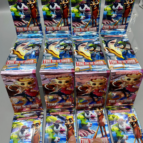 跨境AI山海经卡包收藏卡片TungTung Sahur木棍人儿童桌游玩具卡牌