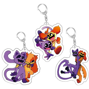 微笑小动物波比3亚克力钥匙扣瞌睡猫太阳狗书包挂件儿童小礼物