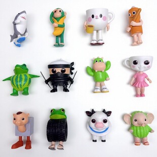 萌版外国山海经手办公仔tungtungsahr人形鲨鱼后溪香蕉茶杯人模型