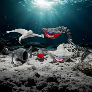 深海迷航海怪巨兽3d打印玩具特雷弗亨德森厄瓜多尔深海大马哈模型