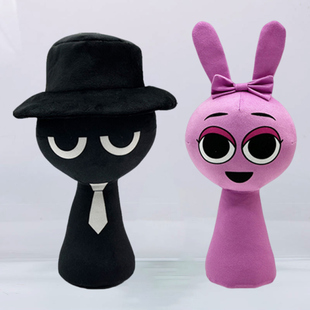 节奏盒子音乐游戏毛绒玩具大号小粉平基绅士布莱克玩偶男女孩礼物