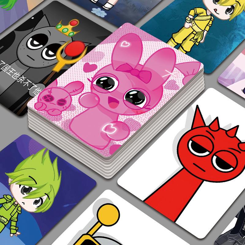 Sprunki节奏盒子高颜镭射卡片蝴蝶结平基格雷战力游戏卡片收藏卡