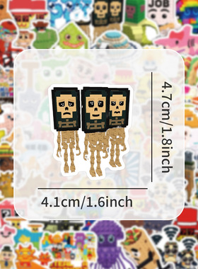 steal a Brainrot窃取脑腐游戏卡通角色涂鸦贴纸马赛克装饰贴画纸