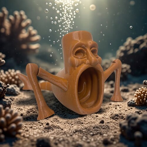 山海经通通通木棍人吞海者3d打印玩具深海迷航巨物海怪玛雅摆件