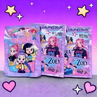 kpop猎魔女团文具大礼包动漫周边saja 学生奖励文具盲袋 boys爆款