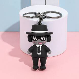 Q版西装硬币男vs披风红恶魔挂件被遗弃Forsaken游戏周边钥匙扣