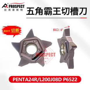 普斯特五角霸王切槽刀片 PENTA24R/L200J08D P6522