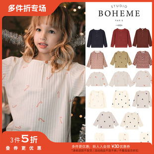 3件5折 FW23儿童宝宝长袖 衬衣卫衣打底裤 Little家现货法国boheme