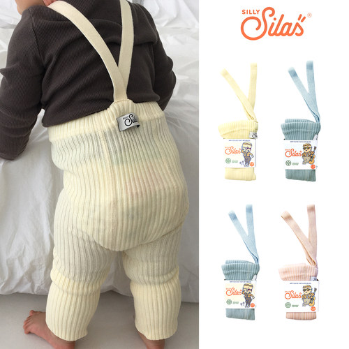 Little现货 瑞典silly silas FW26秋冬宝宝宽距螺纹背带袜举重袜