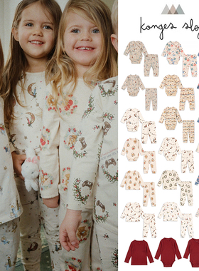 到手5Z Little丹麦Konges Slojd FW25新生儿宝宝圣诞居家服套装