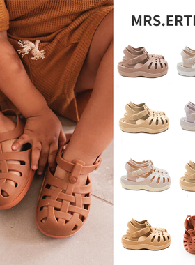 65Z Little现货 葡萄牙MRS ERTHA SS24儿童宝宝按扣包头罗马凉鞋
