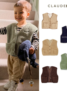 75Z Little现货 英国Claude Co FW25秋冬男女宝羊羔毛马甲背心