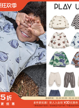 3件5折 现货Little葡萄牙play up FW25男女宝印花T恤卫衣卫裤长裤