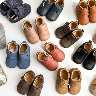 室内软底真皮魔术贴 FW25宝宝学步鞋 85Z Little现货丹麦Bisgaard