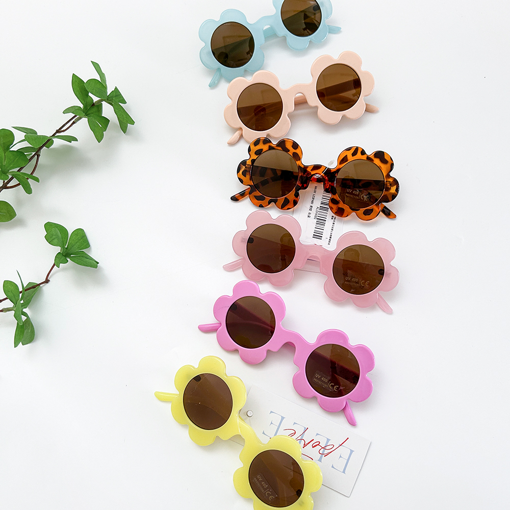 8Z Little家现货 ELLEPORTE FW24儿童花朵爱心太阳眼镜复古墨镜