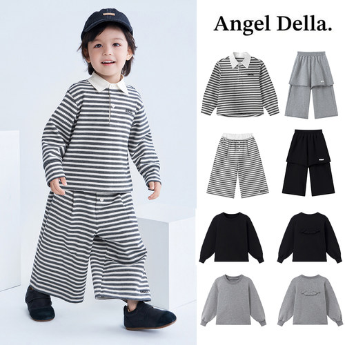 Little现货 日本Angel della FW26秋冬儿童卫衣卫裤套装