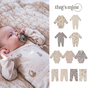 SS25新生儿侧开襟包屁衣连体衣打底裤 thatsmine Little现货 85Z