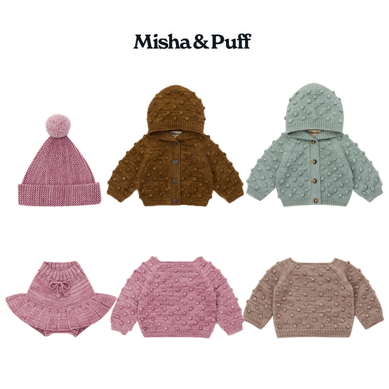 Little现货 Misha Puff FW26幼童宝宝羊毛针织毛衣外套半裙冷帽