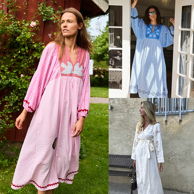 88Z Little现货丹麦Sissel Edelbo SS26成人妈妈款刺绣连衣裙长裤