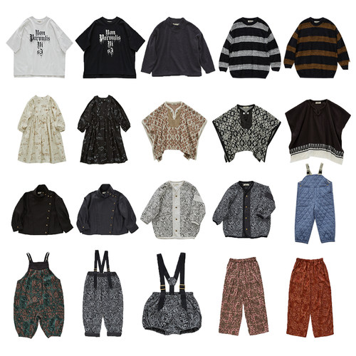 54 日本elfinfolk秋冬秒杀合集FW24儿童短袖打底衫夹克外套裤