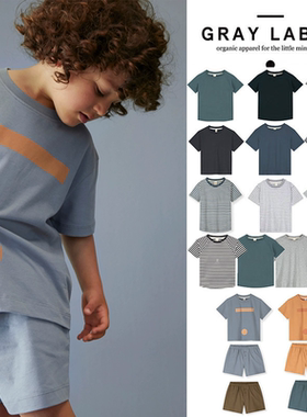 Little现货 荷兰gray label SS26儿童有机棉短袖宽松T恤短裤