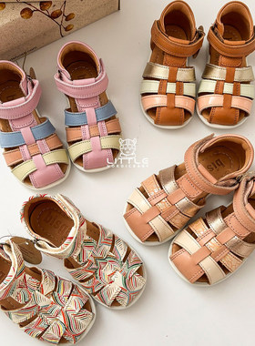 新款Little现货丹麦Bisgaard SS25婴幼儿透气包头学步凉鞋超软