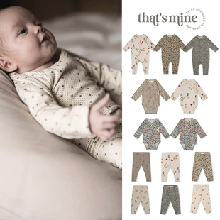 FW24新生儿侧开襟包屁衣连体衣打底裤 Little家现货thatsmine 75Z