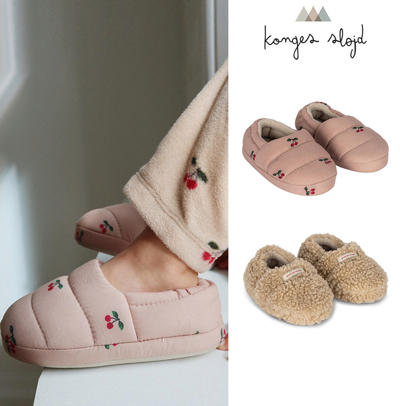 75Z Little现货 丹麦 Konges Slojd FW24女宝保暖居家棉鞋室内鞋