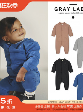 3件5折Little现货荷兰gray label FW24秋冬新生儿宝宝长袖连体衣