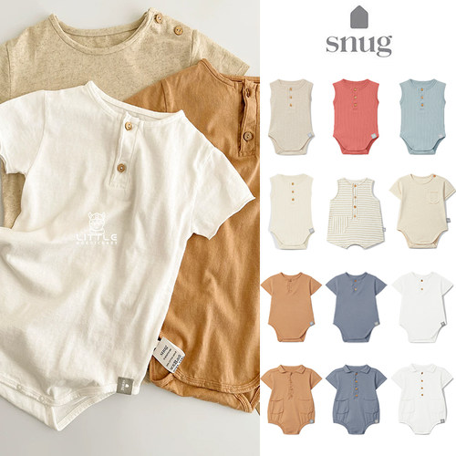 6折 Little现货葡萄牙snug SS26春夏婴儿宝宝包屁连体衣 0-2岁