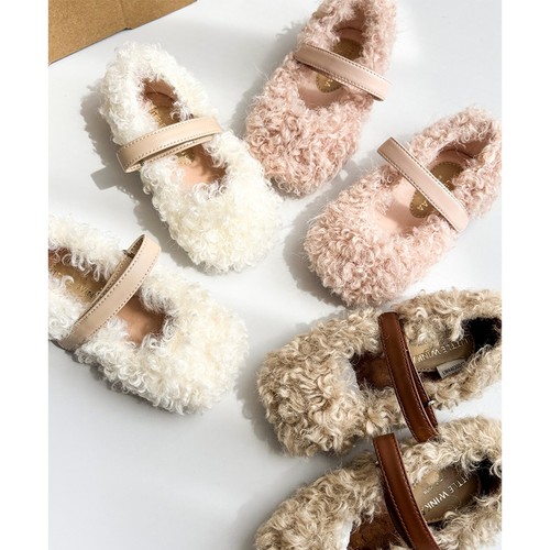 85Z Little西班牙little winkaa FW25秋冬女宝加绒毛毛保暖舞蹈鞋