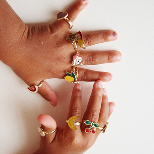 Slojd 丹麦Konges FW25儿童女宝可爱造型戒指套盒 Little现货 85Z