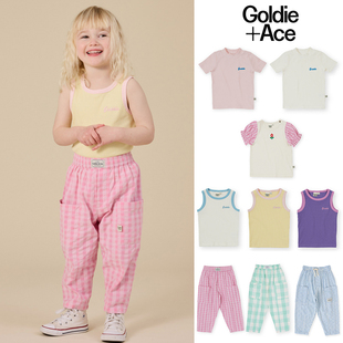 Little现货 澳洲Goldie Ace SS26春夏儿童罗纹T恤背心长裤