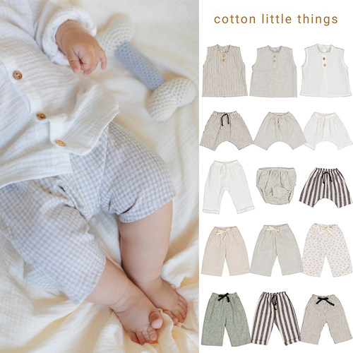 Little现货 Cotton Little Things SS26男女童中性背心花苞裤长裤