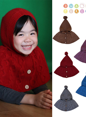 Little家现货 Dua perla FW25新款女童日常保暖多色羊毛披风斗篷
