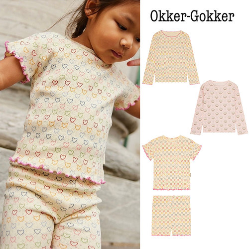 7Z现货Little丹麦Okker Gokker SS26女童上衣打底裤纯棉套装镂空