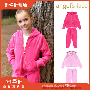 3件5折Little现货英国Angels SS25女宝休闲连帽卫衣开衫 卫裤 Face