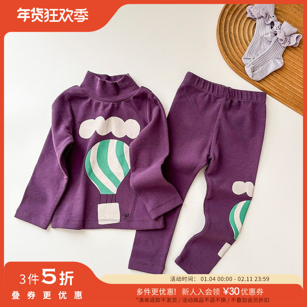 3件5折 Little现货jellymallow儿童FW25高领上衣打底裤套装家居服,童装/婴儿装/亲子装,T恤,淘宝优惠券,粉丝福利购,淘宝优惠卷
