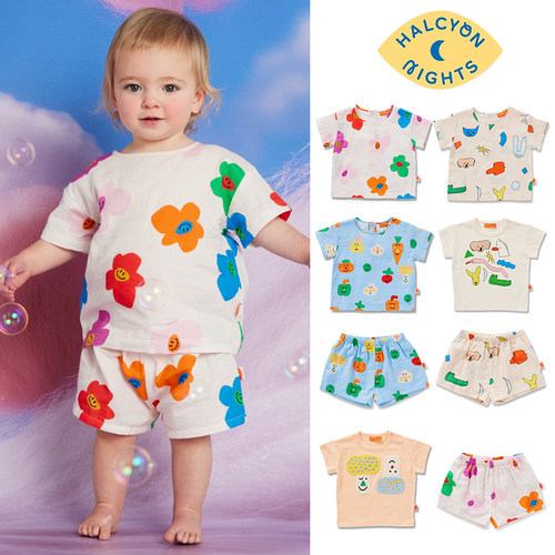 Little现货 墨尔本Halcyon Nights SS26春夏儿童纯棉印花短袖短裤
