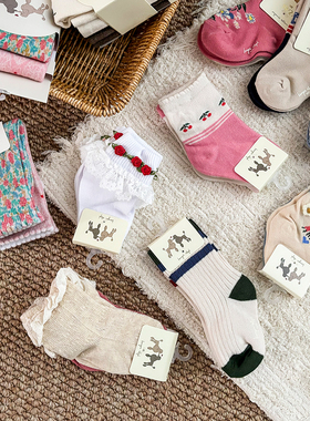 75Z Little现货丹麦Konges Slojd SS25春夏印花中筒袜连裤袜2件装