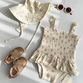 Lttle家 游泳速干衣 SS26男女宝连体泳衣印花泳装 美国quincy mae